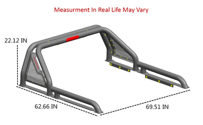 Gladiator Roll Bar Kit Modular 2 sets of 5.3" Dia.  Black LED Flood Lights w/ Harness and Switch | Black Horse Off Road - Image 2