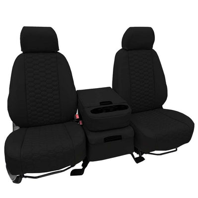 Custom Fit Truck Seat Covers for Ford, Chevy, Ram & Toyota – Faux Leather Hex Quilted | Made in USA