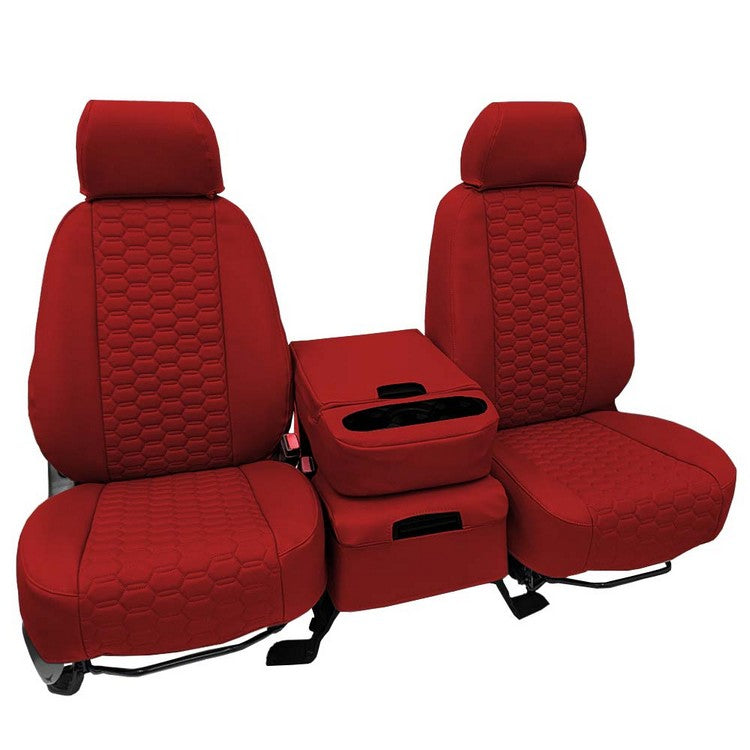 Custom Fit Truck Seat Covers for Ford, Chevy, Ram & Toyota – Faux Leather Hex Quilted | Made in USA