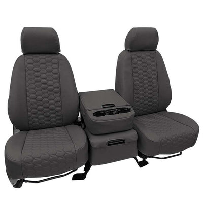 Custom Fit Truck Seat Covers for Ford, Chevy, Ram & Toyota – Faux Leather Hex Quilted | Made in USA