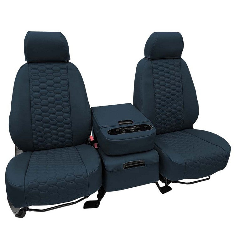 Custom Fit Truck Seat Covers for Ford, Chevy, Ram & Toyota – Faux Leather Hex Quilted | Made in USA