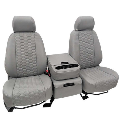 Custom Fit Truck Seat Covers for Ford, Chevy, Ram & Toyota – Faux Leather Hex Quilted | Made in USA
