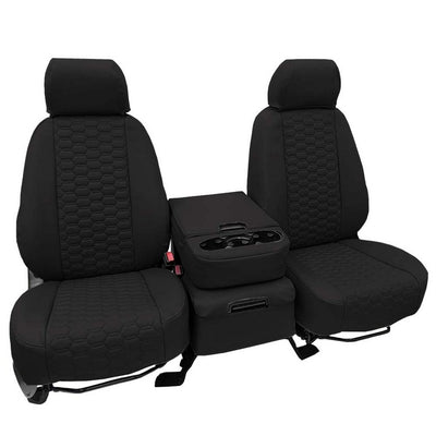 Custom Fit Truck Seat Covers for Ford, Chevy, Ram & Toyota – Faux Leather Hex Quilted | Made in USA