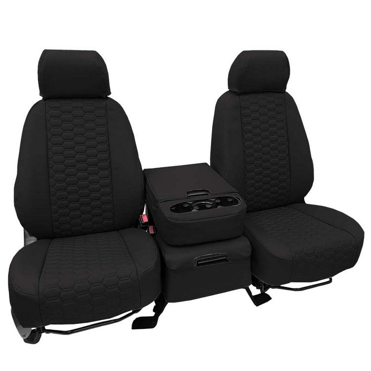 Custom Fit Truck Seat Covers for Ford, Chevy, Ram & Toyota – Faux Leather Hex Quilted | Made in USA
