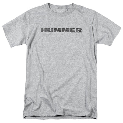 Hummer Distressed Logo Adult Regular Fit Short Sleeve Tee Athletic Heather