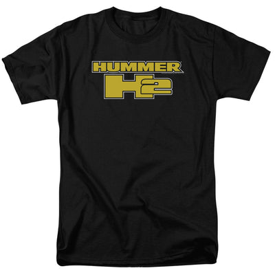 Hummer H2 Block Logo Adult Regular Fit Short Sleeve Tee Black