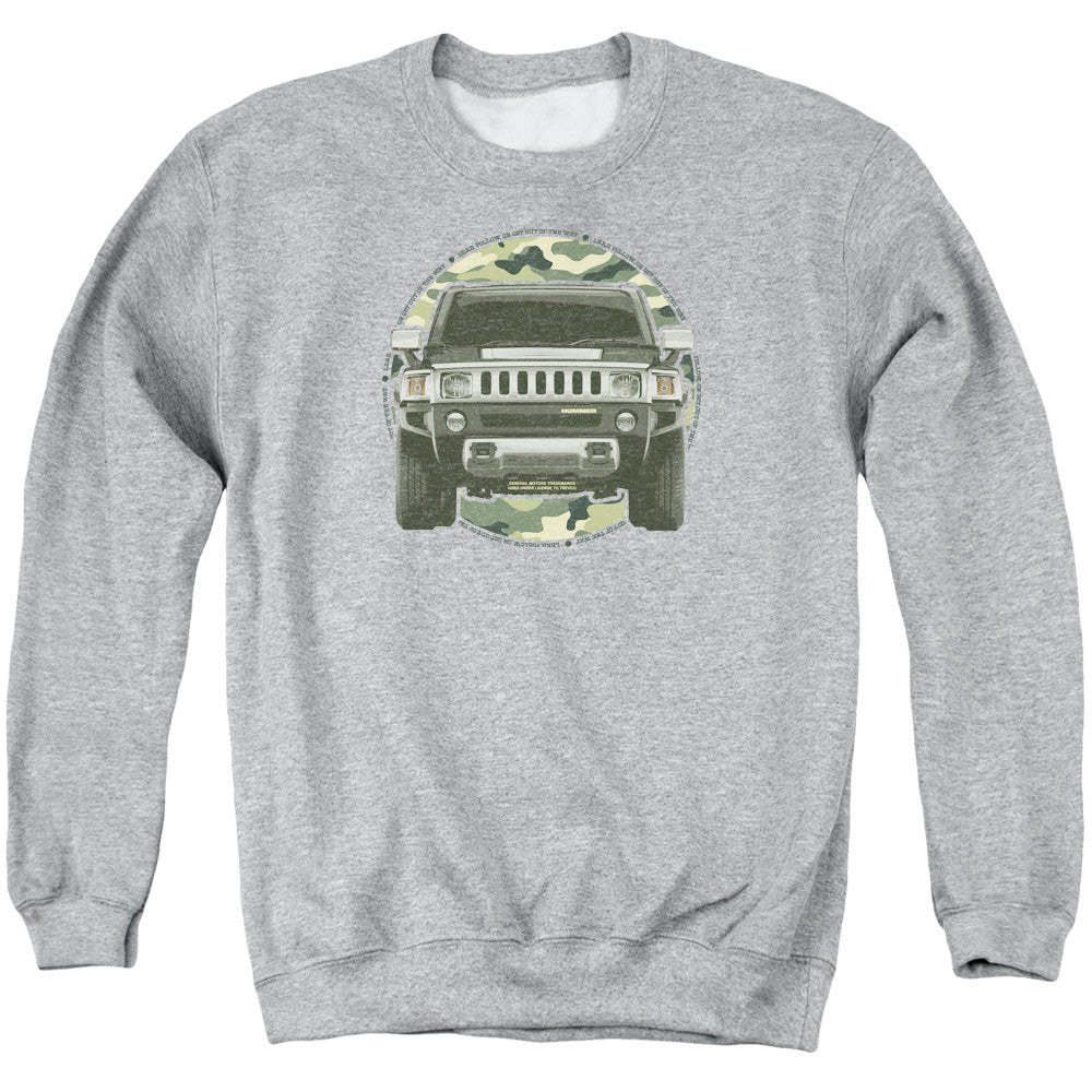 Hummer Lead or Follow Adult Crewneck Sweatshirt - Athletic Heather