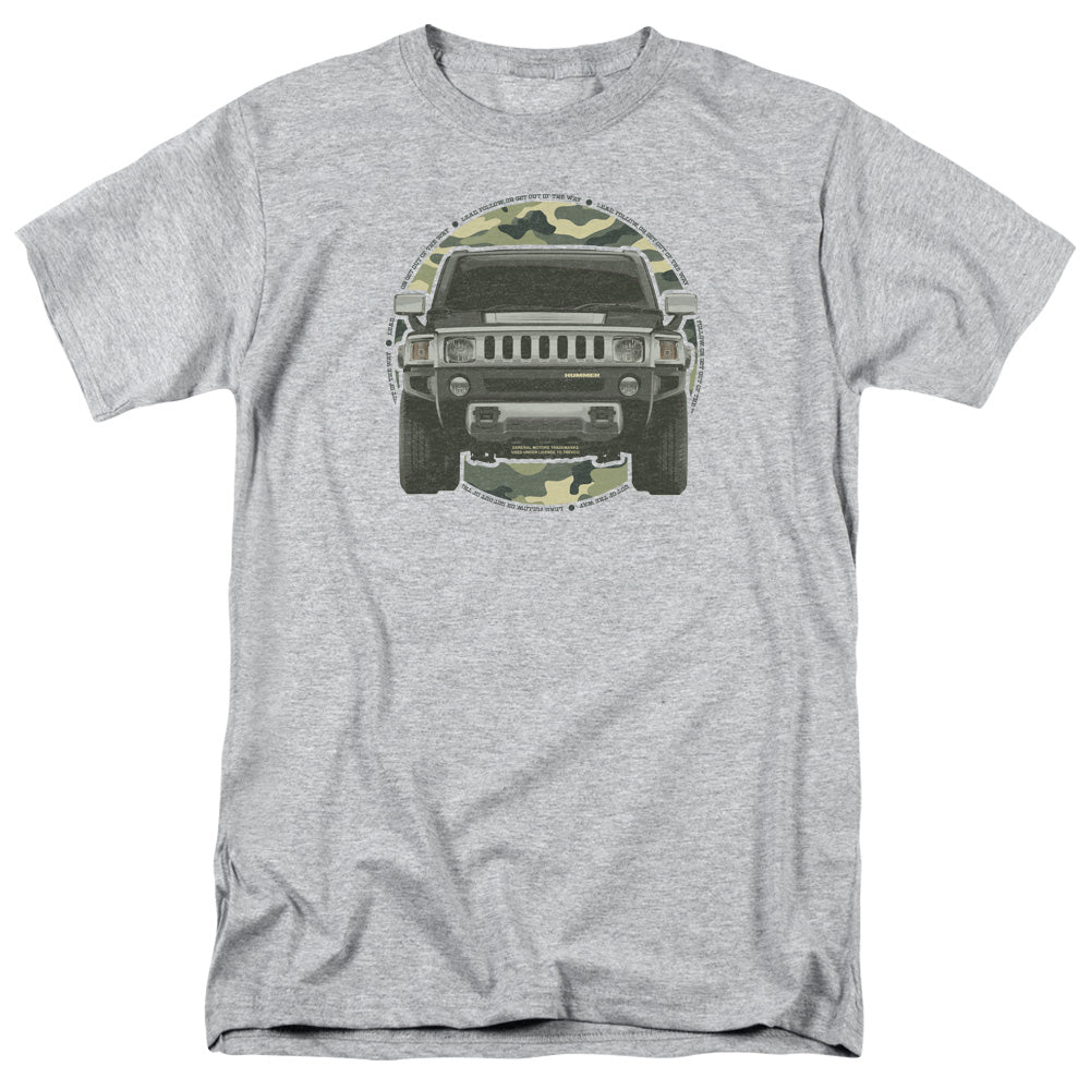 Hummer Lead or Follow Adult Regular Fit Short Sleeve - Athletic Heather
