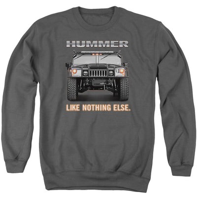 Hummer Like Nothing Else Adult Crewneck Sweatshirt - Charcoal