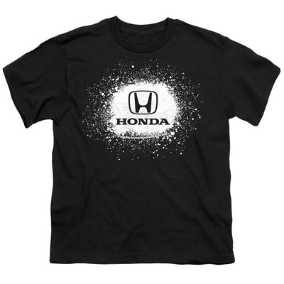 Honda Paint Splat Logo-Youth Short Sleeve-Black