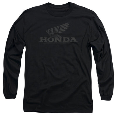 Honda Vintage Wing-Adult Long Sleeve-Black