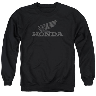 Honda Vintage Wing-Adult Crewneck Sweatshirt-Black