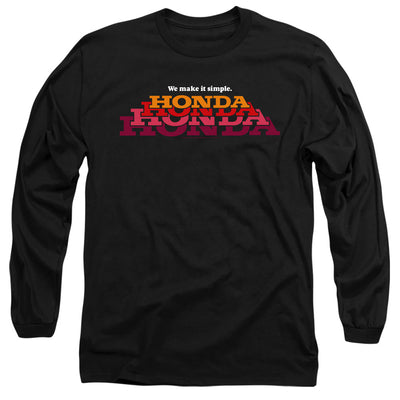 Honda Make It Simple Logo-Adult Long Sleeve-Black