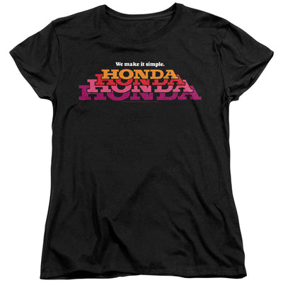 Honda Make It Simple Logo-Women'S Short Sleeve-Black