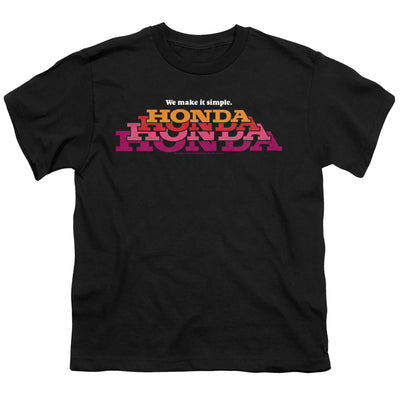 Honda Make It Simple Logo-Youth Short Sleeve-Black