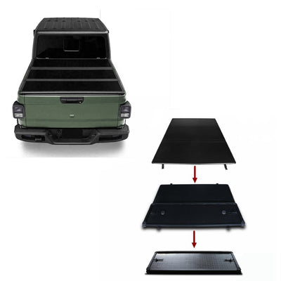 2020-2026 Jeep Gladiator Hard Tonneau Cover High Profile Trifold | Black Horse Off Road - Image 1