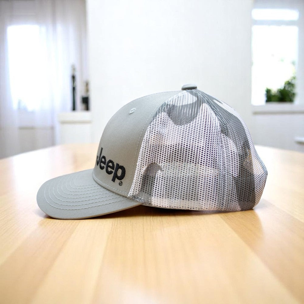 Hat - Jeep Heather Grey and Camo Trucker