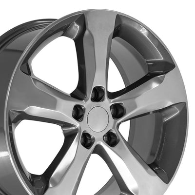 OE Wheels JP28 20x8.5 Gloss Gunmetal with Polished Face replica wheel