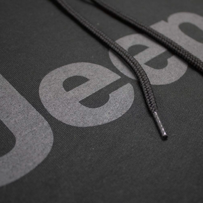 Mens Jeep® Text Blackout Hoodie - Blackout