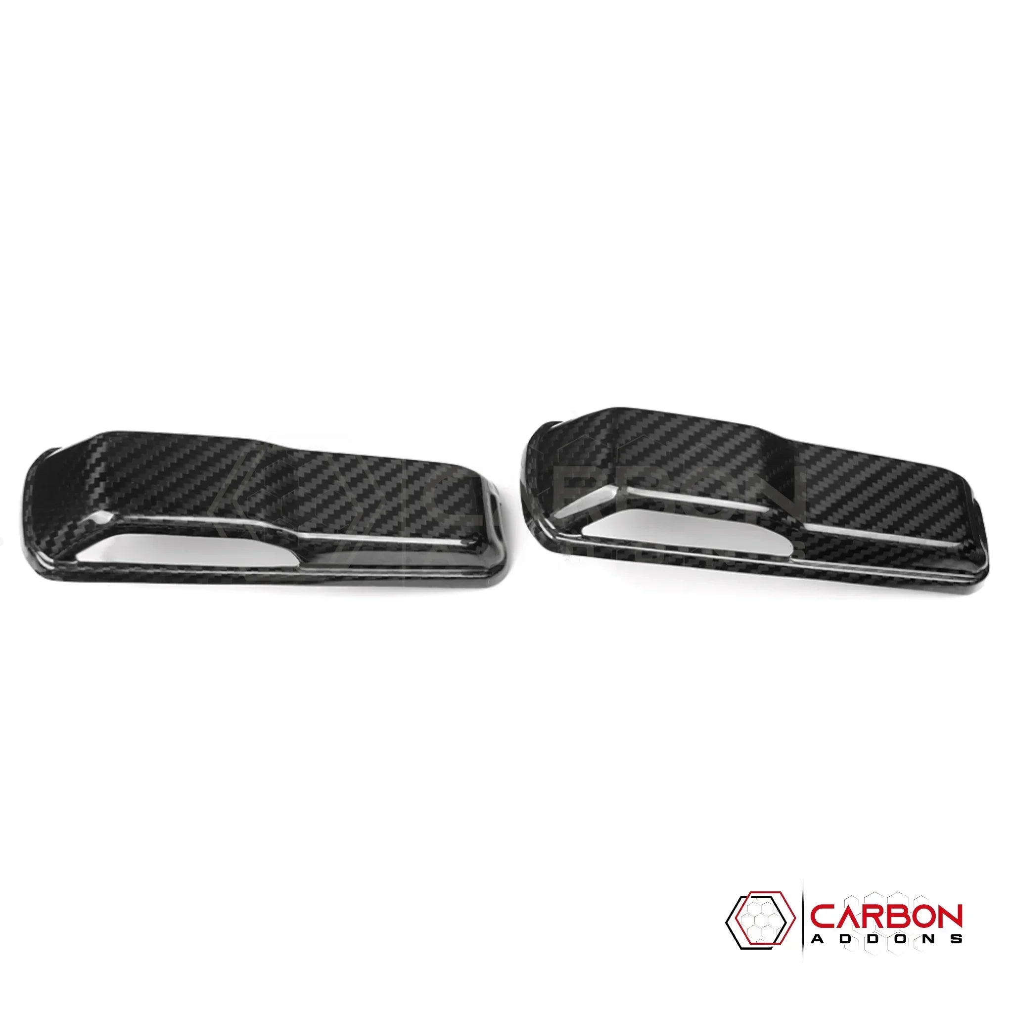 2018+ Jeep Wrangler JL & 2020+ Gladiator JT Real Carbon Fiber Windshield Hold Down Bracket Covers (2pcs)