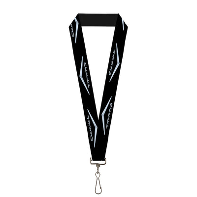 Lanyard - 1.0" - 1955-57 CHEVROLET V Emblem Black Silver