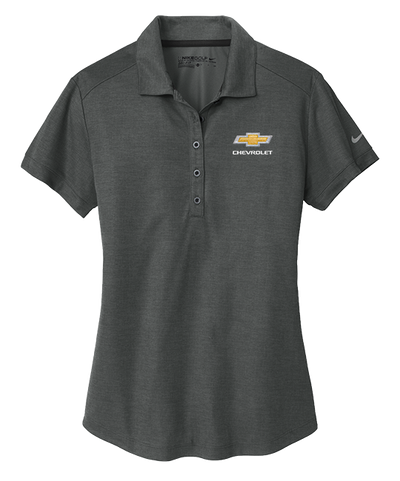 ladies-chevrolet-gold-bowtie-nike-golf-dri-fit-crosshatch-polo
