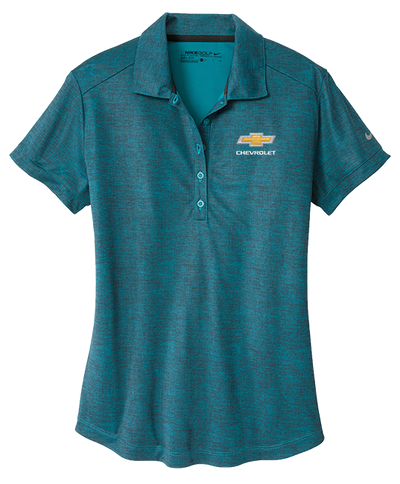 ladies-chevrolet-gold-bowtie-nike-golf-dri-fit-crosshatch-polo