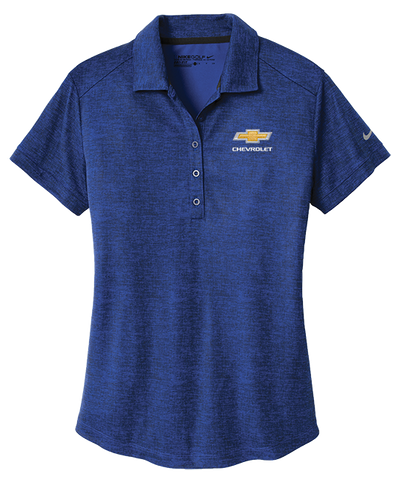 ladies-chevrolet-gold-bowtie-nike-golf-dri-fit-crosshatch-polo