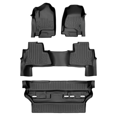 SMARTLINER 2015 - 2020 Chevrolet Tahoe 8 Passenger Custom Fit Floor Liners - 1st, 2nd & 3rd Rows