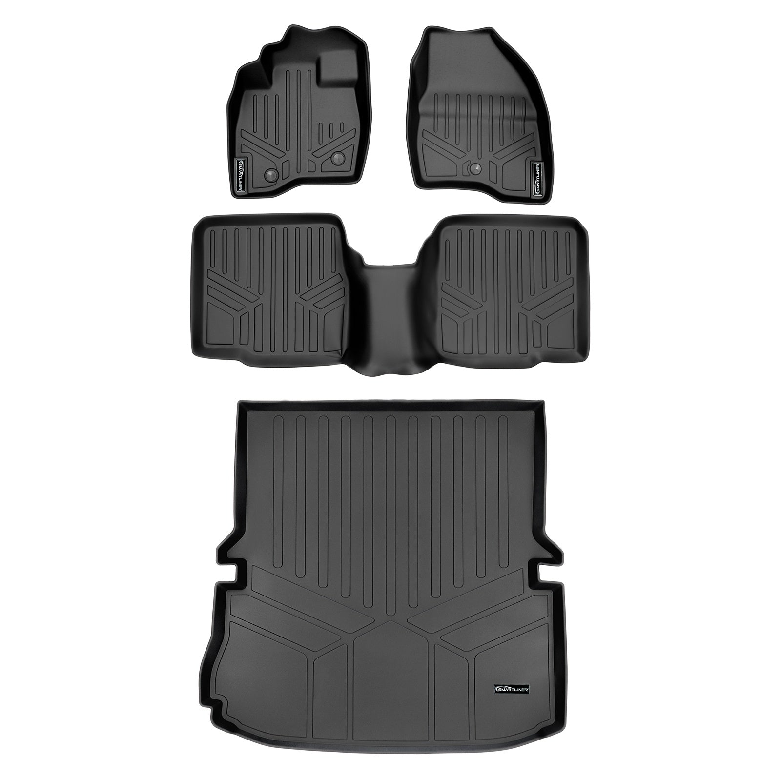 SMARTLINER 2017 - 2019 Ford Explorer 8 Passenger Custom Fit Floor Liners - 1st, 2nd & 3rd Rows