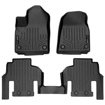 SMARTLINER 2023 - 2025 Jeep Wagoneer L 7 Passenger Custom Fit Floor Liners - 1st & 2nd Rows