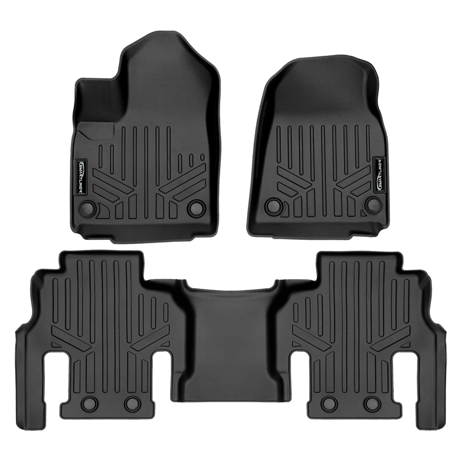 SMARTLINER 2022 - 2025 Jeep Grand Wagoneer 7 Passenger Custom Fit Floor Liners - 1st & 2nd Rows