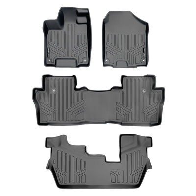 SMARTLINER 2016 - 2022 Honda Pilot 8 Passenger Custom Fit Floor Liners - 1st, 2nd & 3rd Rows