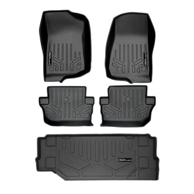 SMARTLINER 2018 - 2025 Jeep Wrangler 2 Door and JL Custom Fit Floor Liners - 1st, 2nd & 3rd Rows