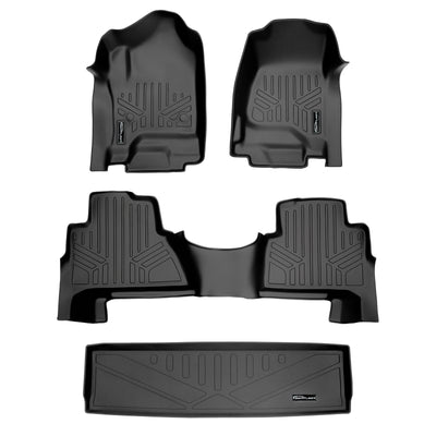SMARTLINER 2015 - 2020 Cadillac Escalade 7 Passenger and 8 Passenger Custom Fit Floor Liners - 1st, 2nd & 3rd Rows - 3rd Seat Up
