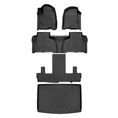 SMARTLINER 2021 - 2025 GMC Yukon XL 7 Passenger Custom Fit Floor Liners - 1st, 2nd, 3rd & 4th Rows