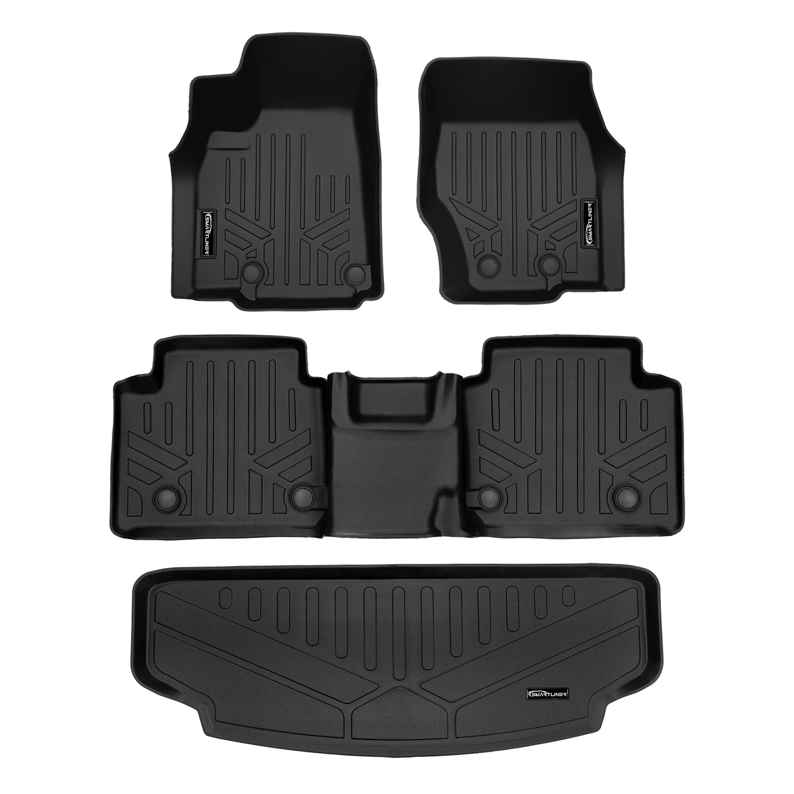 SMARTLINER 2021 - 2025 Jeep Grand Cherokee L 7 Passenger Custom Fit Floor Liners - 1st, 2nd & 3rd Rows
