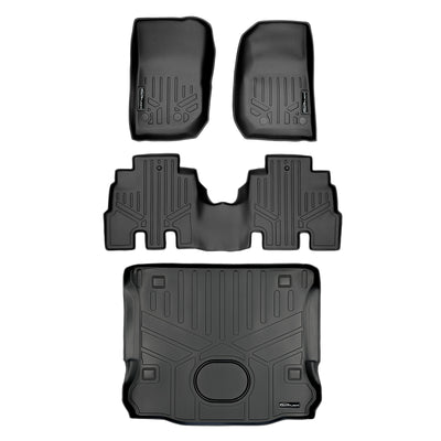 SMARTLINER 2015 - 2018 Jeep Wrangler 4 Door and Unlimited and JK Custom Fit Floor Liners - 1st, 2nd & 3rd Rows