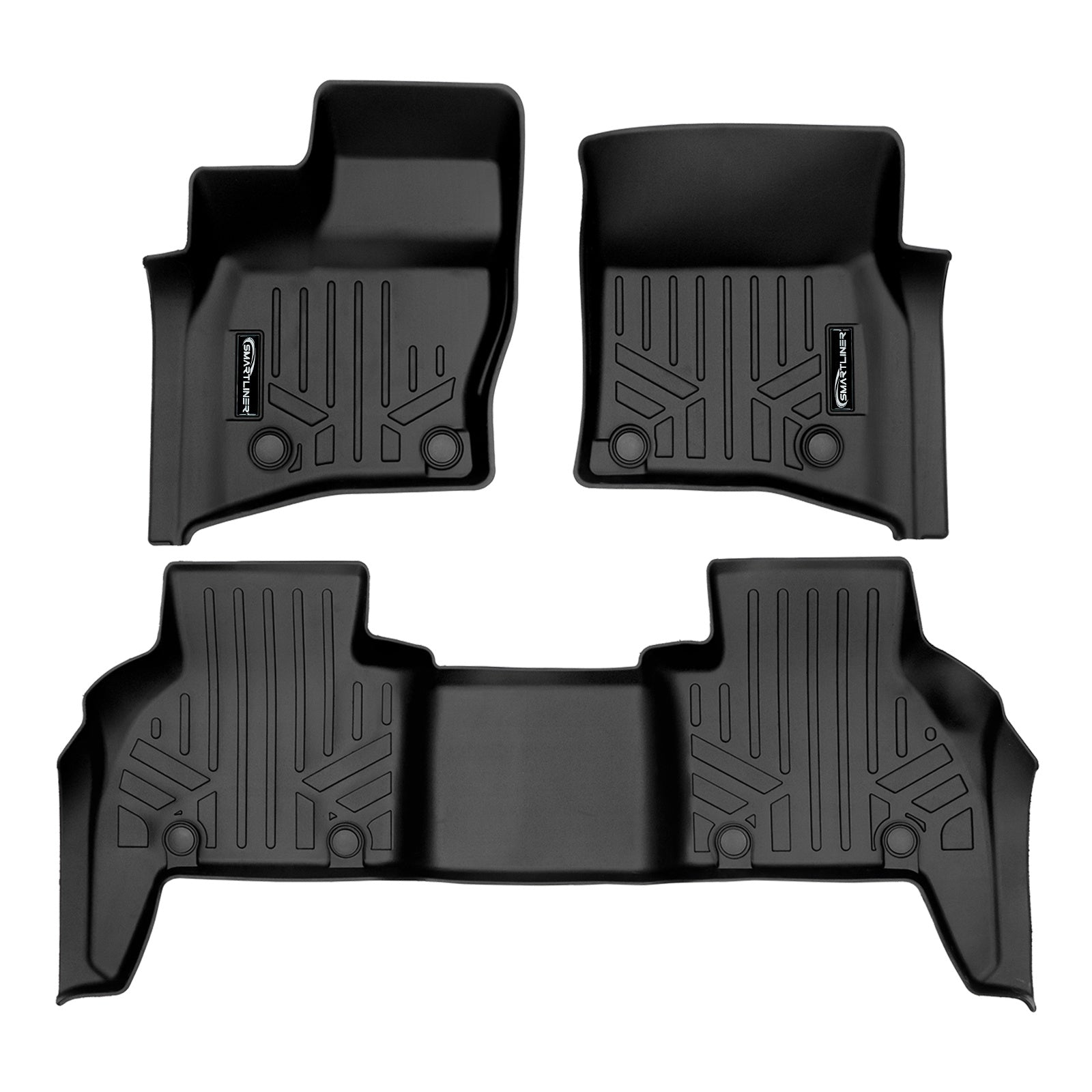 SMARTLINER 2023 - 2025 Land Rover Defender 130 8 Passenger Custom Fit Floor Liners - 1st & 2nd Rows