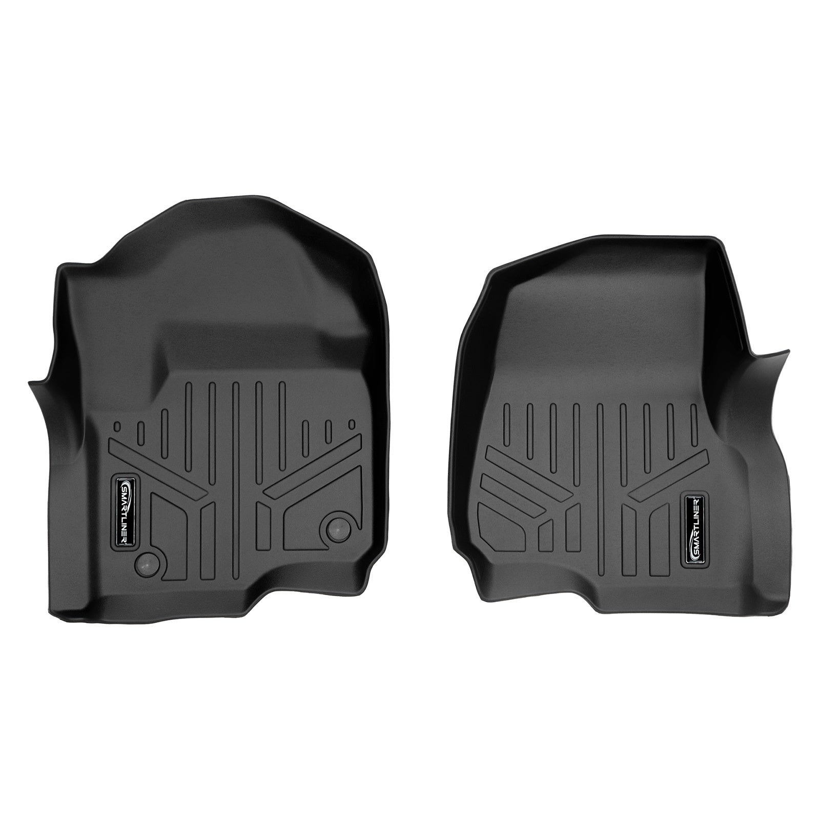 SMARTLINER 2017 - 2025 Ford F-450 Super Crew Custom Fit Floor Liners - 1st Row Only - No Hump - Carpet Only
