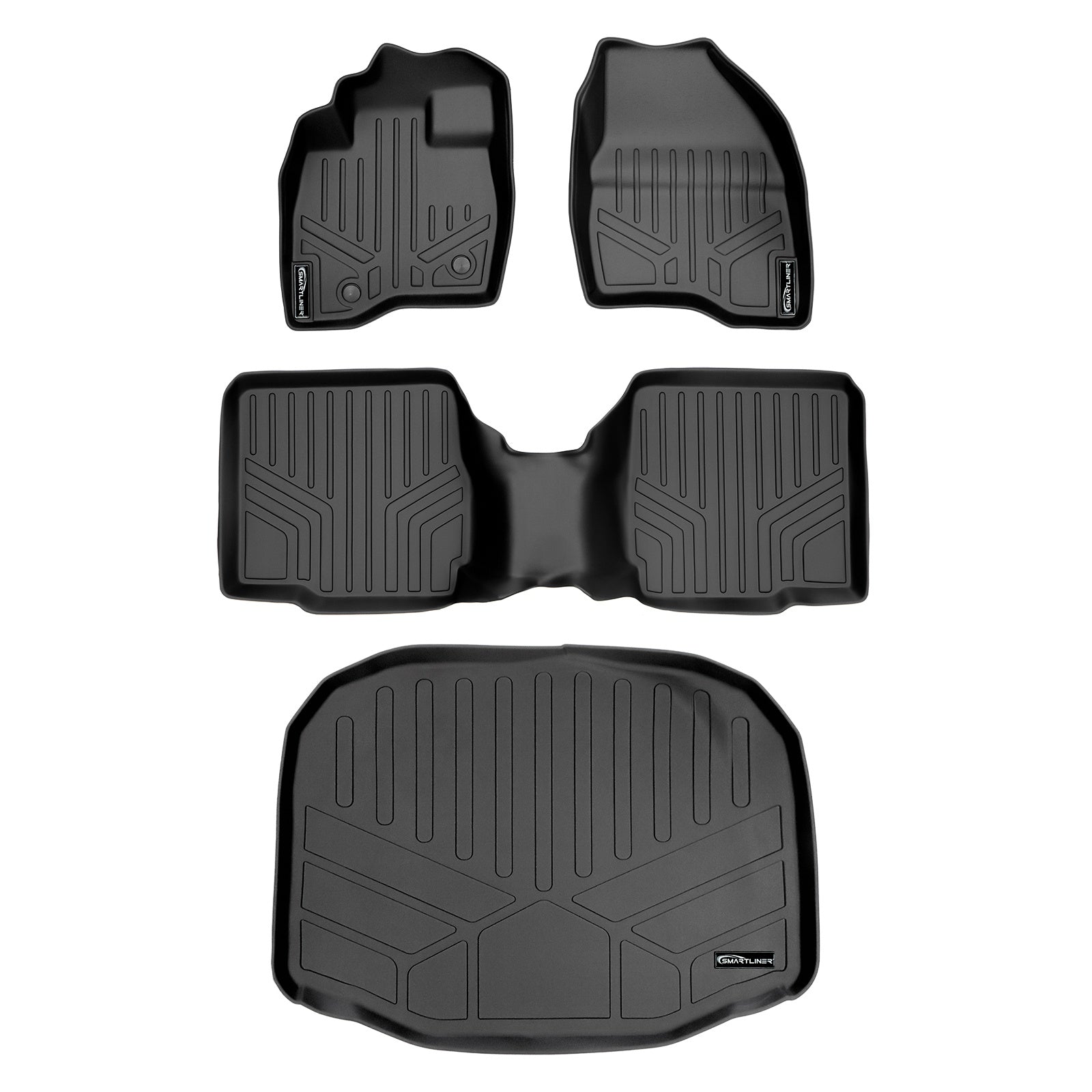 SMARTLINER 2015 - 2016 Ford Explorer 7 Passenger Custom Fit Floor Liners - 1st, 2nd & 3rd Rows
