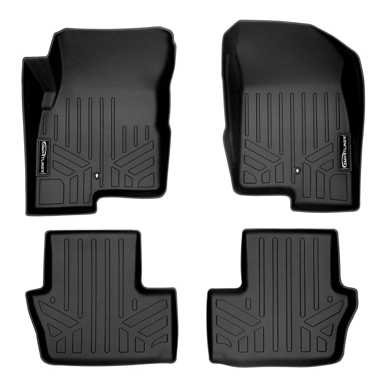 SMARTLINER 2007 - 2017 Jeep Compass Old Body Style and 2 Door Custom Fit Floor Liners - 1st & 2nd Rows