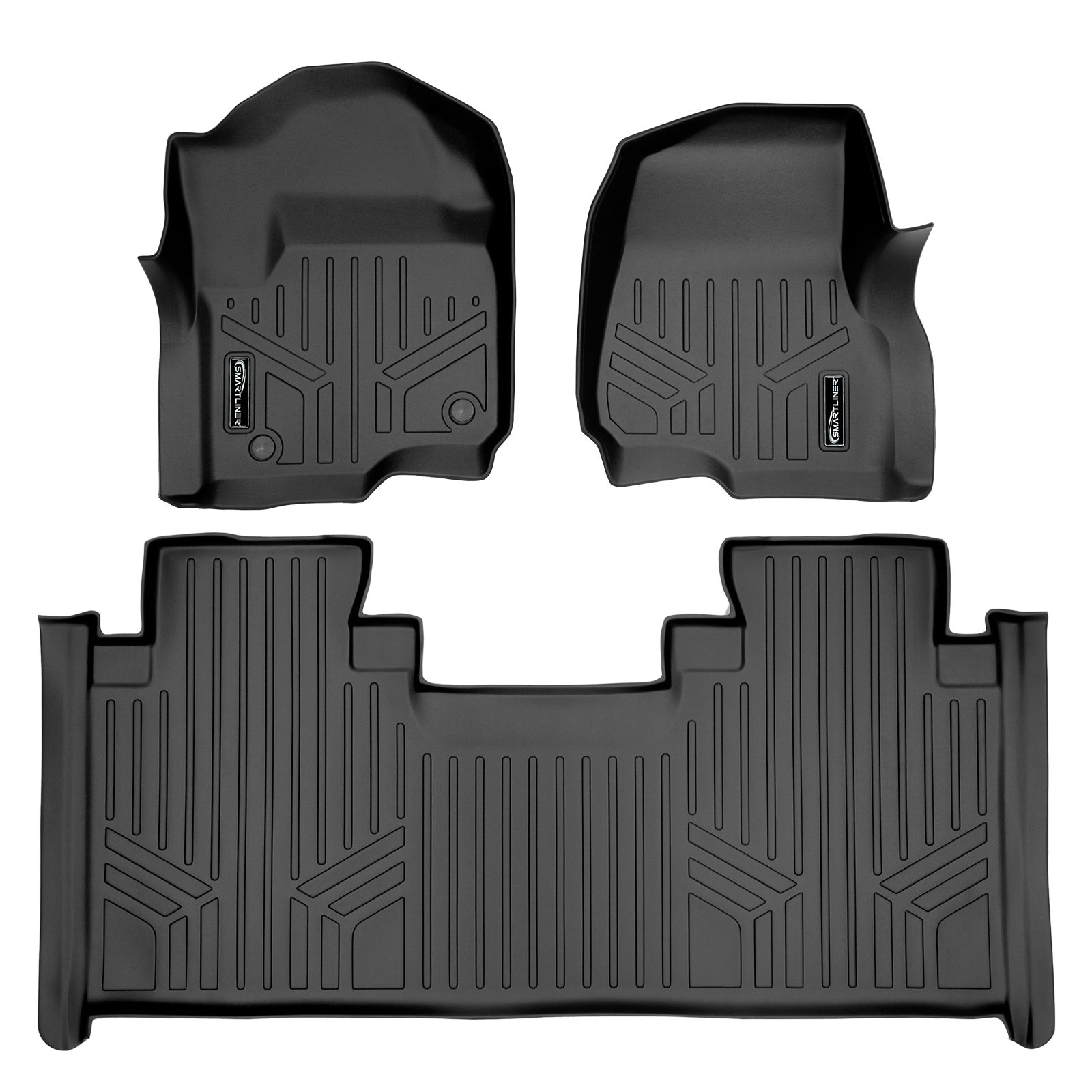 SMARTLINER 2017 - 2025 Ford F-250 Super Cab Custom Fit Floor Liners - 1st & 2nd Rows