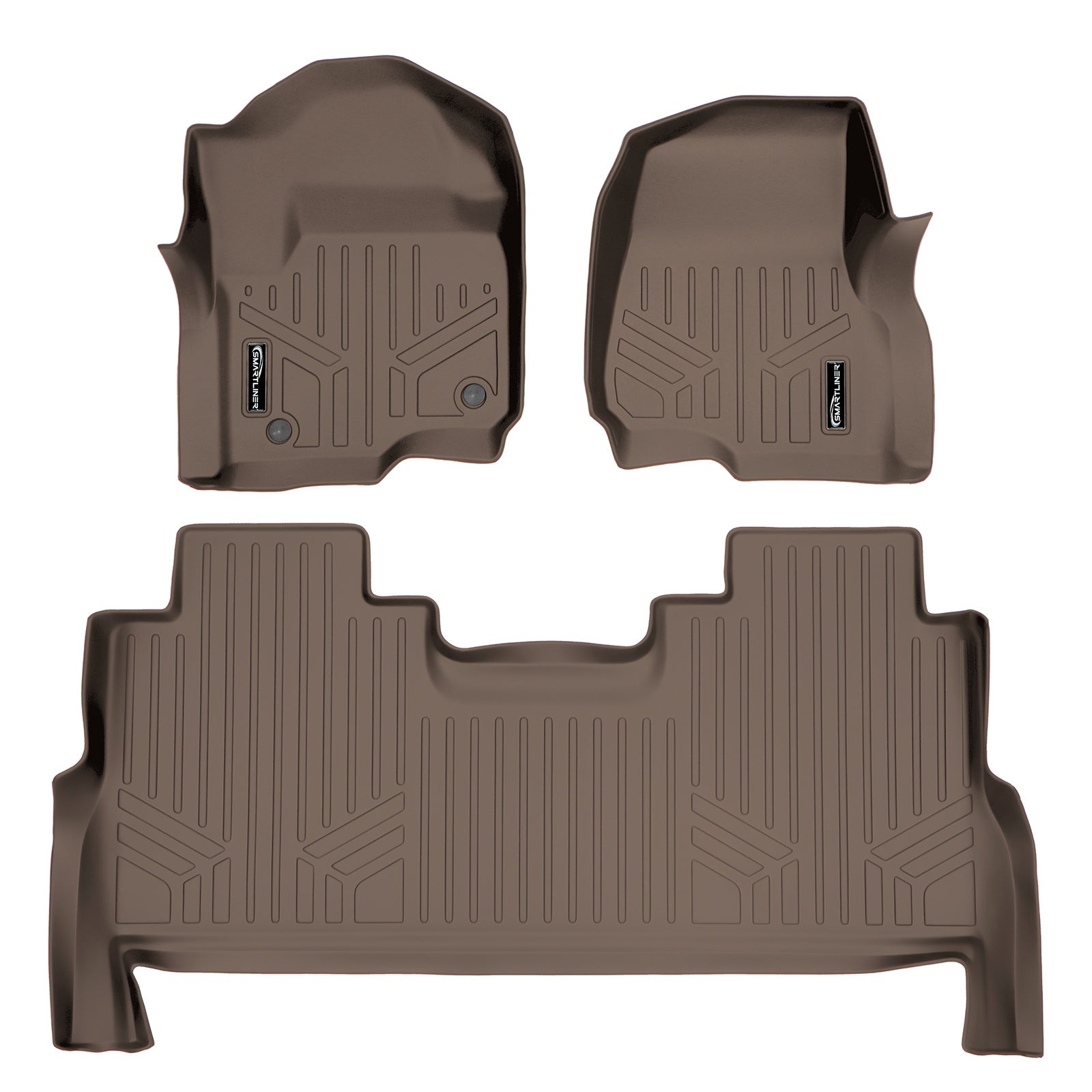 SMARTLINER 2017 - 2026 Ford F-450 Super Crew Custom Fit Floor Liners - 1st & 2nd Rows