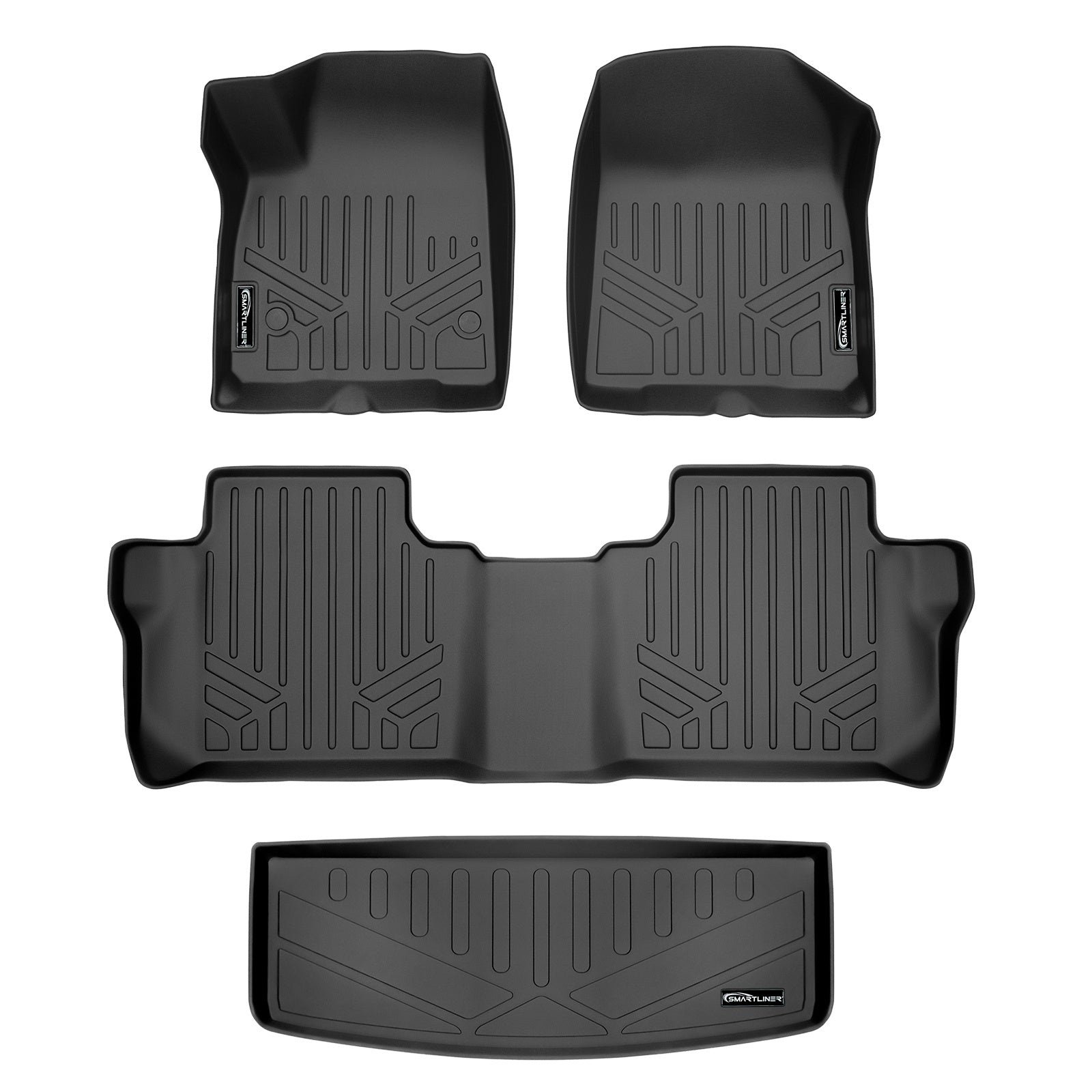 SMARTLINER 2017 - 2023 GMC Acadia 7 Passenger Custom Fit Floor Liners - 1st, 2nd & 3rd Rows