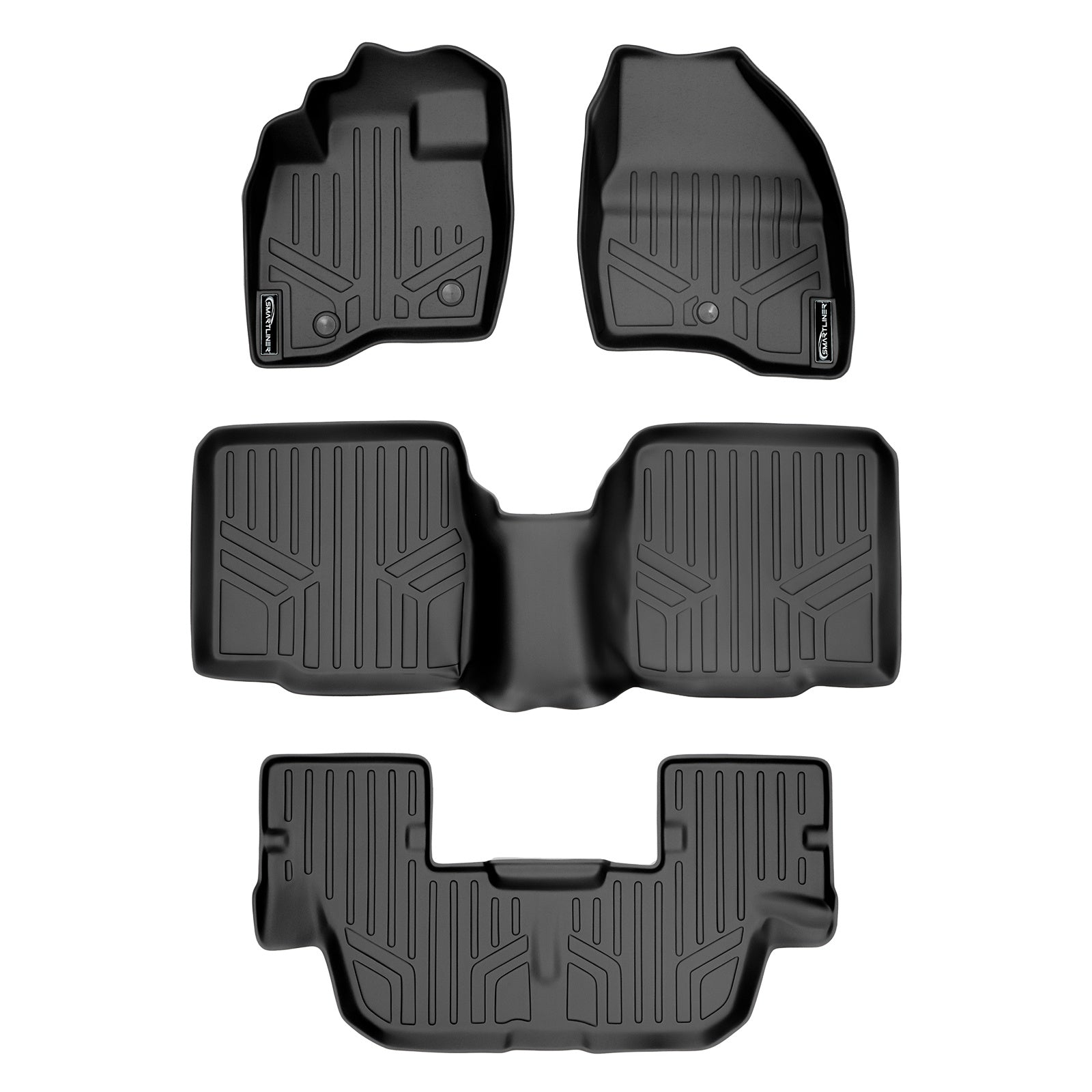 SMARTLINER 2011 - 2014 Ford Explorer 8 Passenger Custom Fit Floor Liners - 1st, 2nd & 3rd Rows