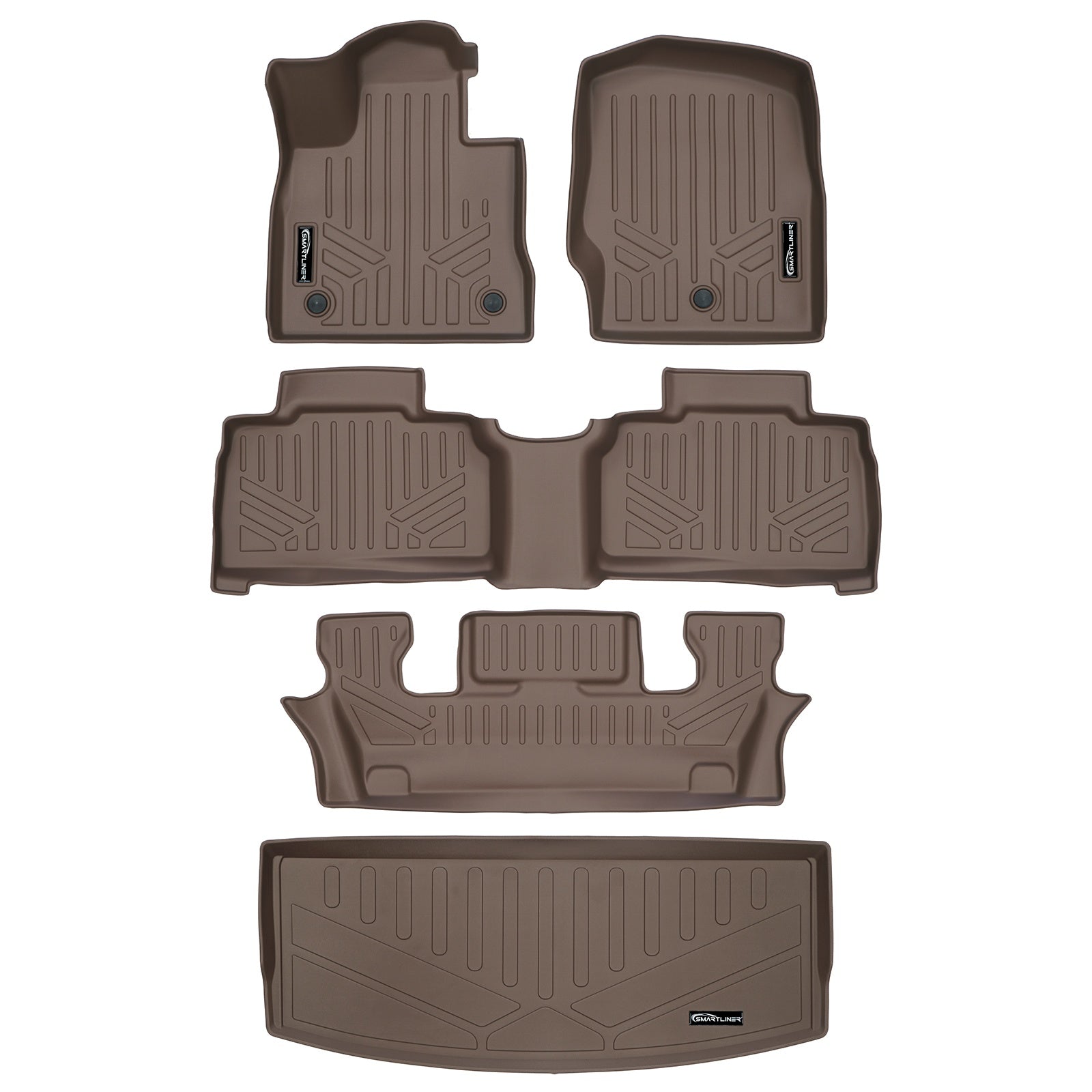 SMARTLINER 2020 - 2025 Ford Explorer 6 Passenger Custom Fit Floor Liners - 1st, 2nd, 3rd & 4th Rows