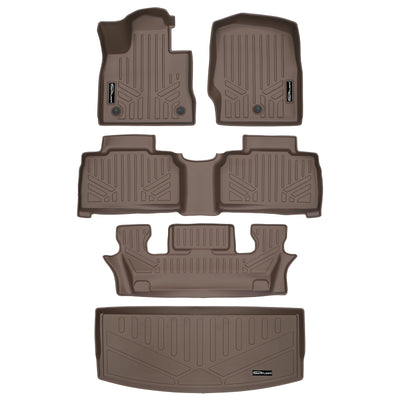 SMARTLINER 2020 - 2025 Ford Explorer 6 Passenger Custom Fit Floor Liners - 1st, 2nd, 3rd & 4th Rows