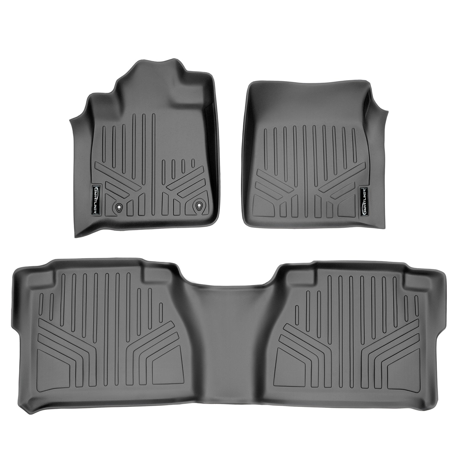 SMARTLINER 2007 - 2011 Toyota Tundra Double Cab Custom Fit Floor Liners - 1st & 2nd Rows
