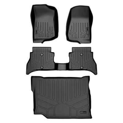 SMARTLINER 2021 - 2025 Jeep Wrangler 4xe All Configurations Custom Fit Floor Liners - 1st, 2nd & 3rd Rows